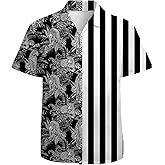 Mens Funny Hawaiian Shirts 3D Graphic Button Down Short Sleeve Tropical Holiday Beach Aloha Shirt