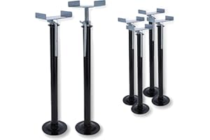 Dumble Heavy Duty RV Stabilizer Jacks for Travel Trailer 6pk - 21-37in Telescoping Camper Leveling RV Slide Out Supports