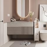 Dripex 4 Tier Bathroom Floor Cabinet Slim White 80H x 20D x 18W cm view 5