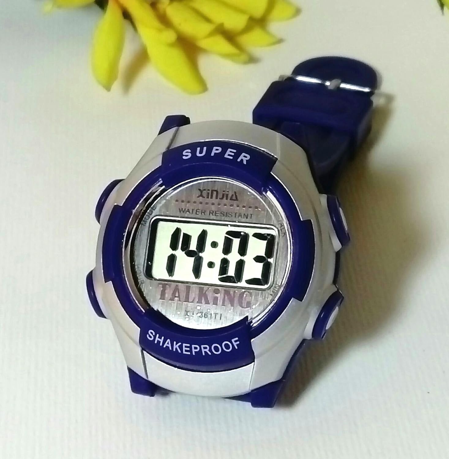 Orologio Parlante Per Anziani E Non Vedenti - Sveglia Sonora In Italiano, Cinturino Pelle Nero