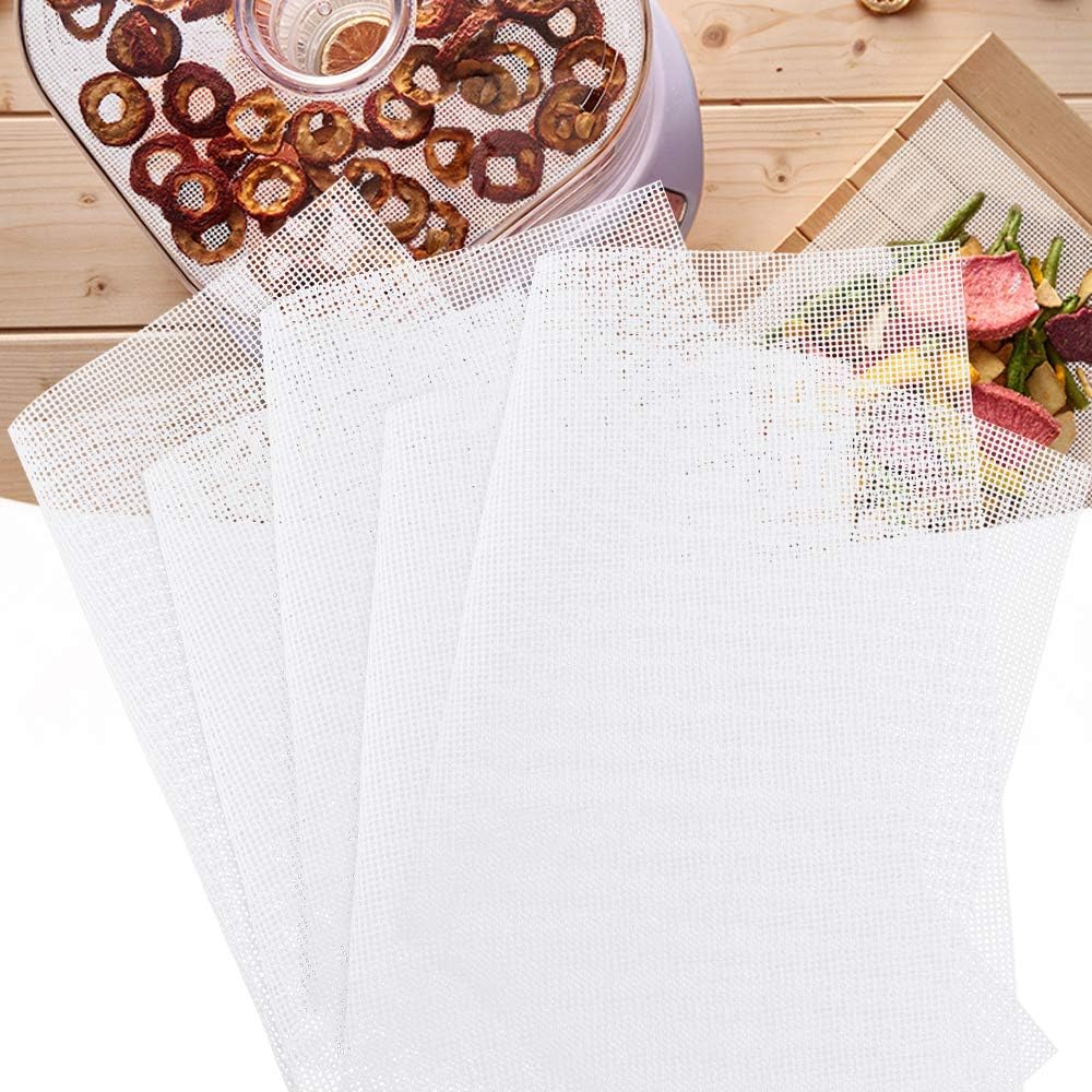 EMAGEREN 5 Pcs Dehydrator Sheets Non Stick Food Fruit Dehydrator Sheet