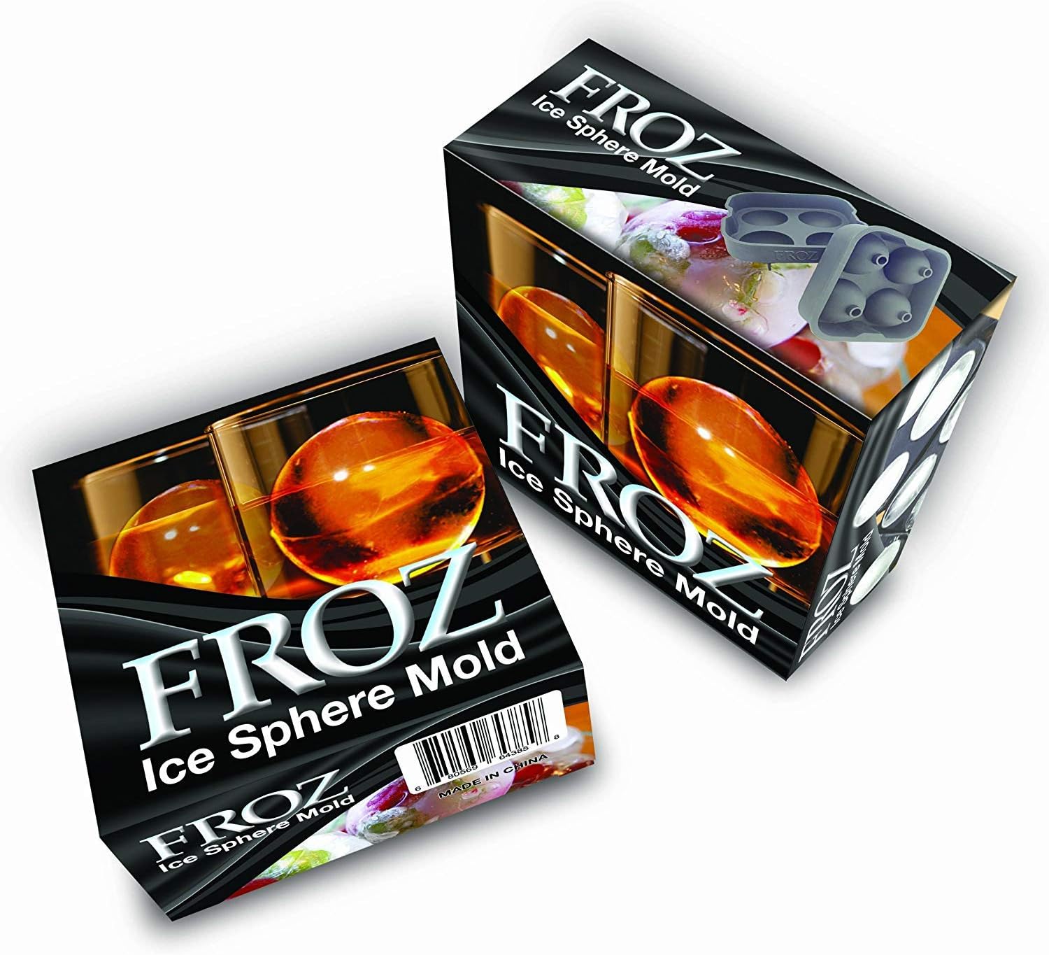 Housewares Solutions Froz Ice Ball Maker – Novelty Food-Grade Silicone Ice Mold Tray With 4 X 4.5cm Ball Capacity: Kitchen & Dining