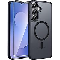 FNTCASE for Samsung-Galaxy S25 FE Case: Magnetic Translucent Matte Military Grade Drop Proof Protection Cell Phone Cover - Sl