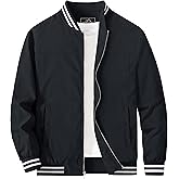 MAGCOMSEN Men's Bomber Jacket Lightweight Windbreaker Jackets Zip Up Windproof Jackets Casual Spring Fall Coat for Golf