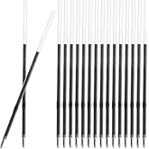 Jukjvtiy Retractable Ballpoint Pen Refills 30 Pieces 1mm, Medium Point 4.2 Inch Black Ink Refills Smooth Writing for Click Pens