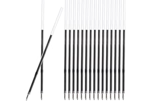 Jukjvtiy Retractable Ballpoint Pen Refills 30 Pieces 1mm, Medium Point 4.2 Inch Black Ink Refills Smooth Writing for Click Pens