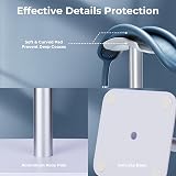 Alyvisun Headphone Stand Silver Weighted Base Taller Height Headset Holder Desk view 4