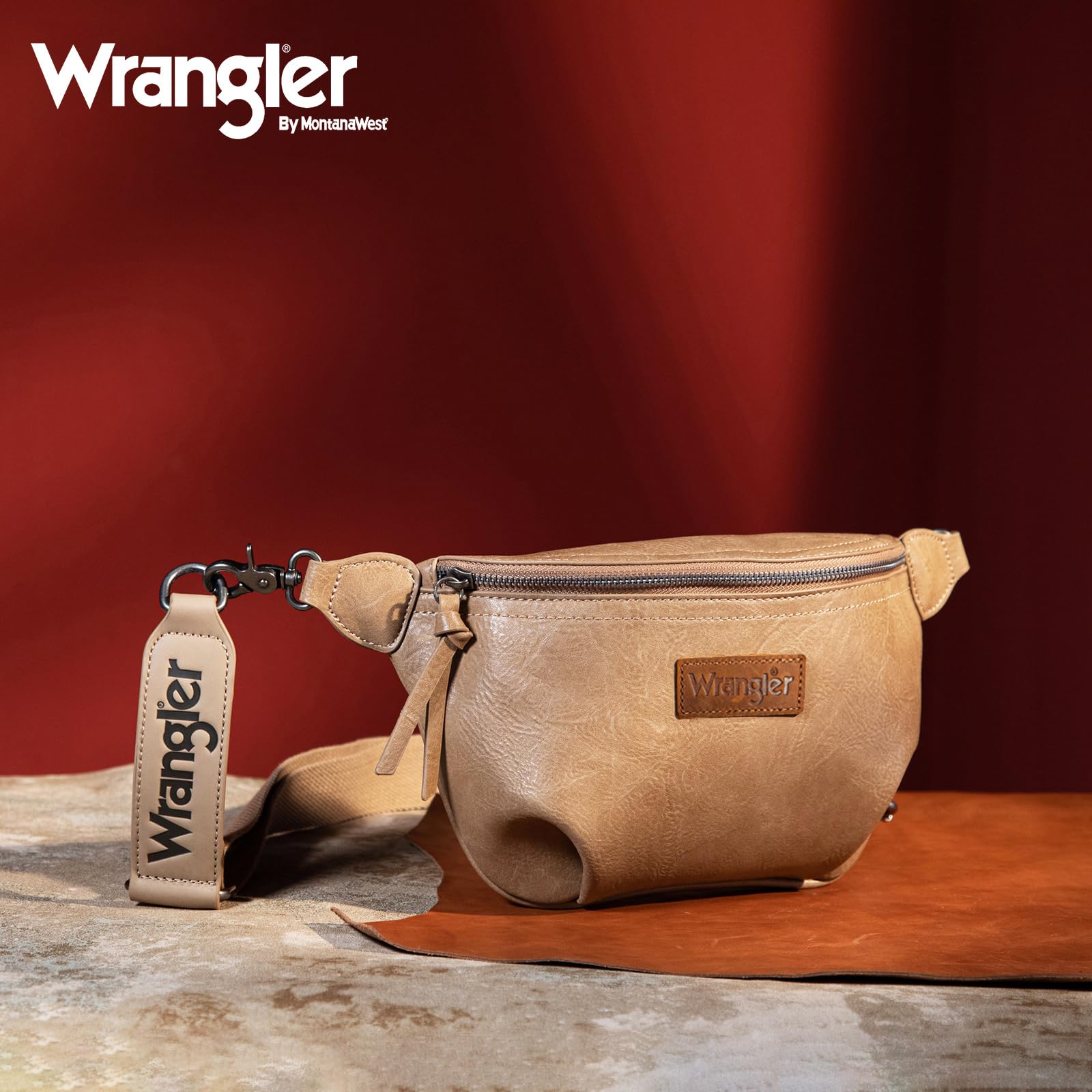 Wrangler Large Fanny Packs for Women Waist Bag Travel Belt Bags Crossbody Sling Purse