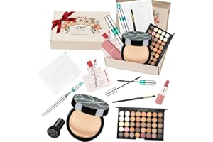 OETUIOW Makeup Sets 7PCS for Women Girls Makeup Bag Eyeshadow Palette Air Cushion Eyebrow Pencil Mascara Lipstick, Create Sophisticated Makeup for Your Wife & Girlfriend Valentines Day Gifts for Her