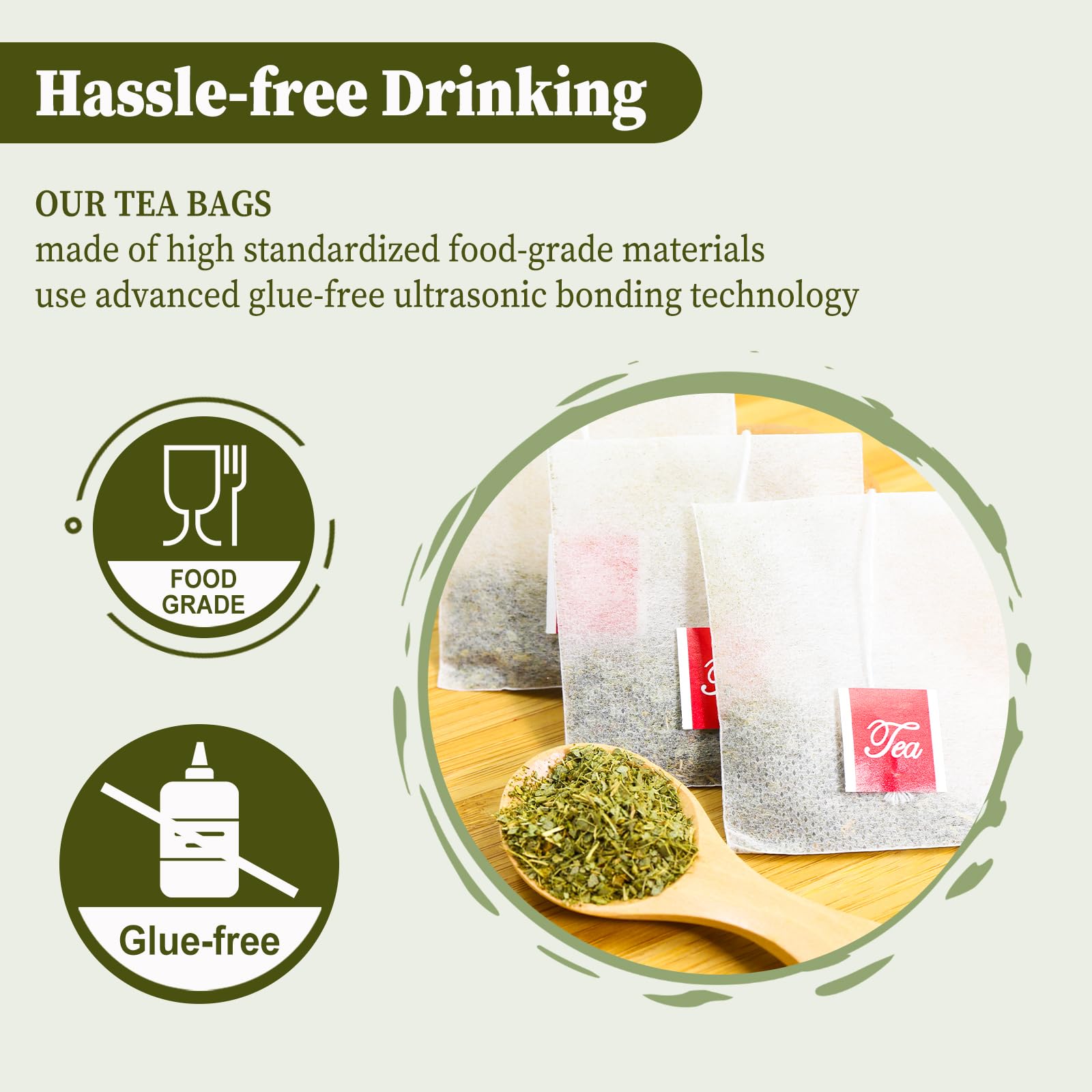 FullChea Natural Eucalyptus Tea Bag 30 Teabags, 1.5g/bag - Premium Hojas de Eucalipto - Non-GMO - Caffeine-free - Boost Respiratory Health