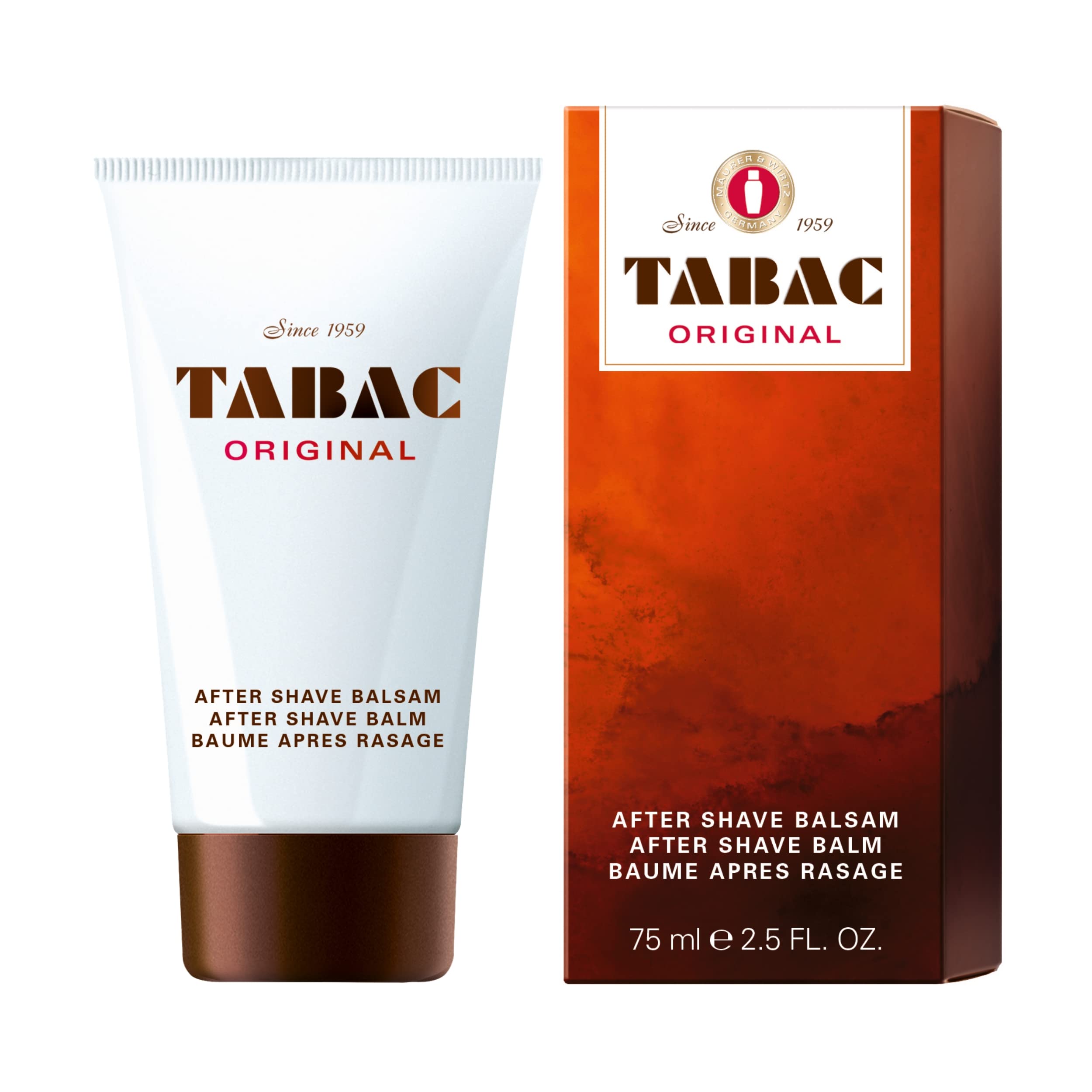 Tabac Original Aftershave Balm for Men 75ml - Soothing Post-Shave Care with Classic Fragrance