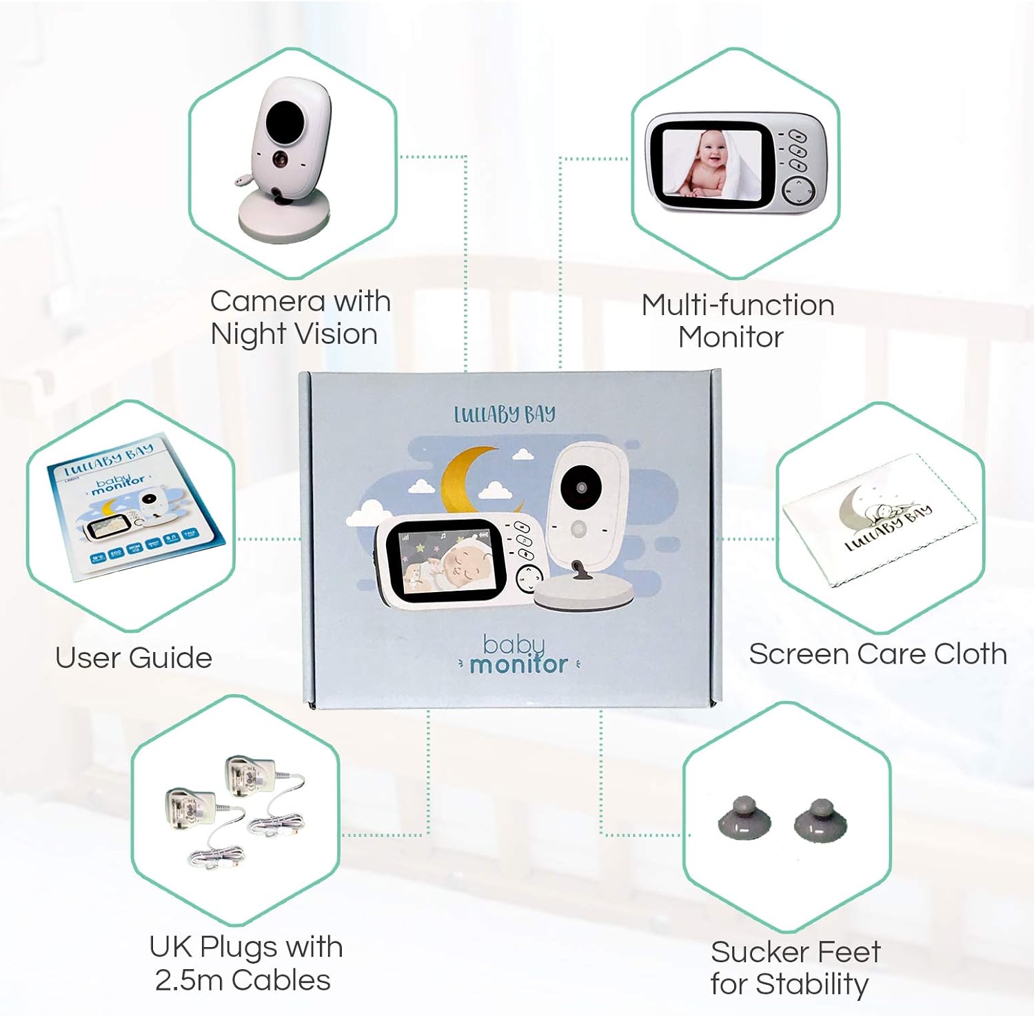 lullaby bay video baby monitor with camera