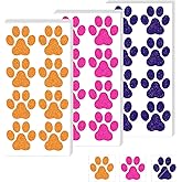 30 Sheets 240pcs Paw Print Tattoos Temporary, 3 Colors Dog Paw Glitter Tattoo Stickers Temporary Tattoos Dog Paw Body Tattoos for Women Girls Adults Face Body Accessories(Dog Paw Style)
