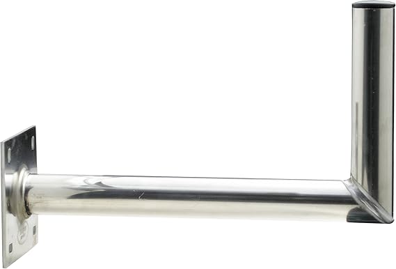 SCHWAIGER -5156- Halterung für Satelliten-Schüssel/SAT-Antenne/Satelliten-Anlage/SAT-Schüssel/Wand-Halter mit Winkel aus Alum