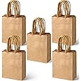 SPERPAND 30Pcs Mini Kraft Gift Bags - 6.5" Small Brown Paper Bags for Birthday, Baby Shower, Christmas, Wedding, Party Favor Bag