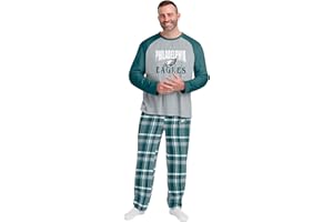 FOCO NFL Philadelphia Eagles Men's Pajama Shirt and Pants Lounge Set
