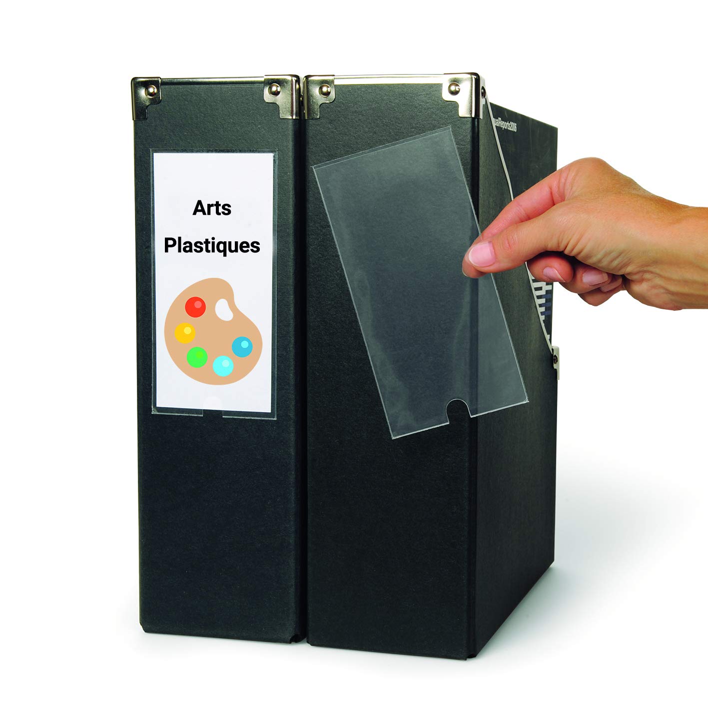 3L Label Holders Polypropylene Self-adhesive 62x150mm Ref 10345 [Pack of 6]