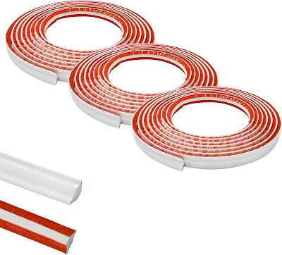 Zayejod 15M PVC Quadrant Trim 3 Rolls 19mm x 10mm Self Adhesive Beading