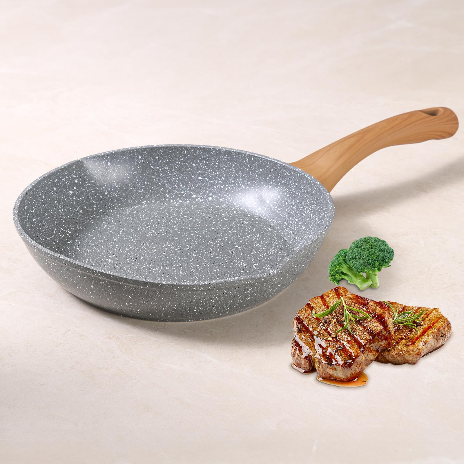 Homesbrand Nonstick Frying Pan Black 24CM