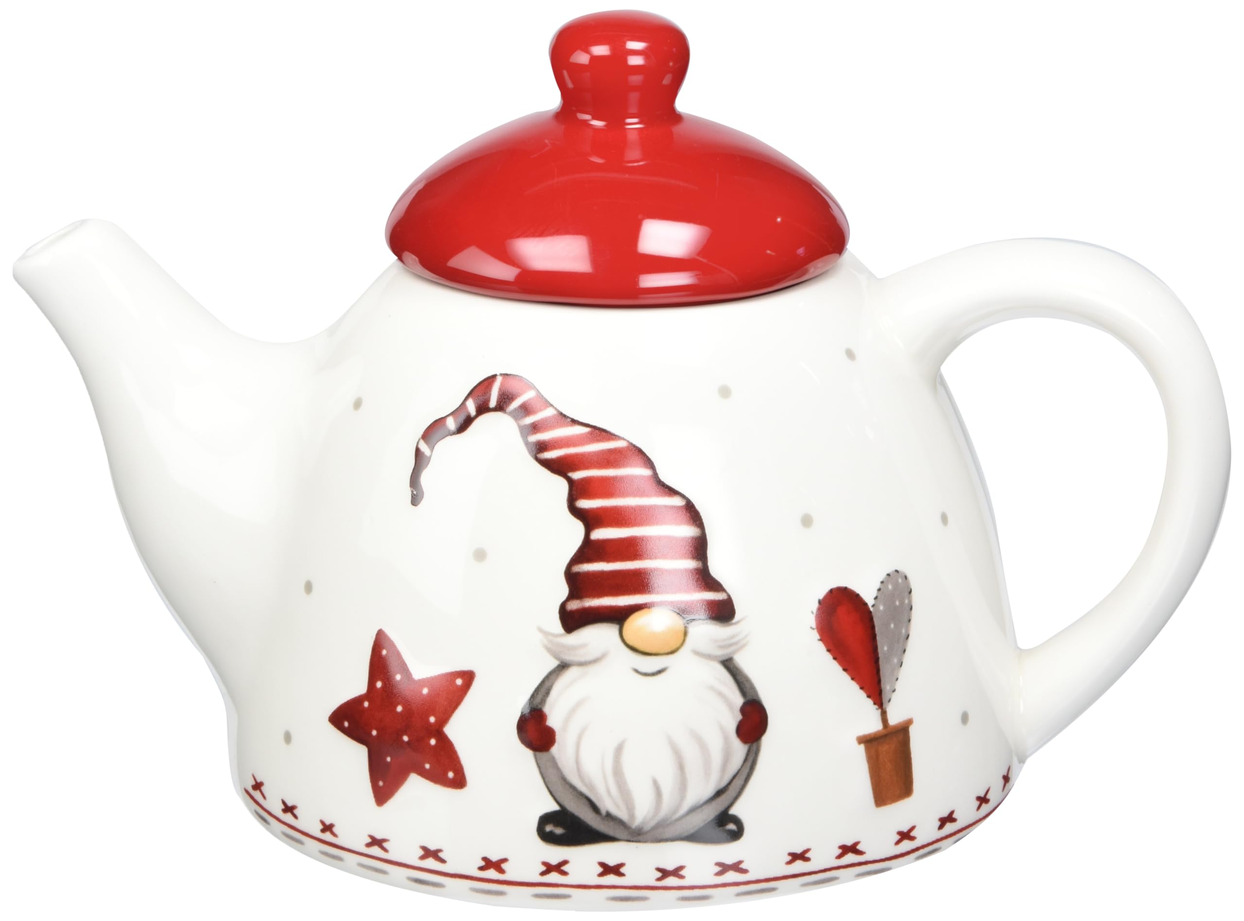 Excelsa Gnomo Christmas Teapot, Ceramic