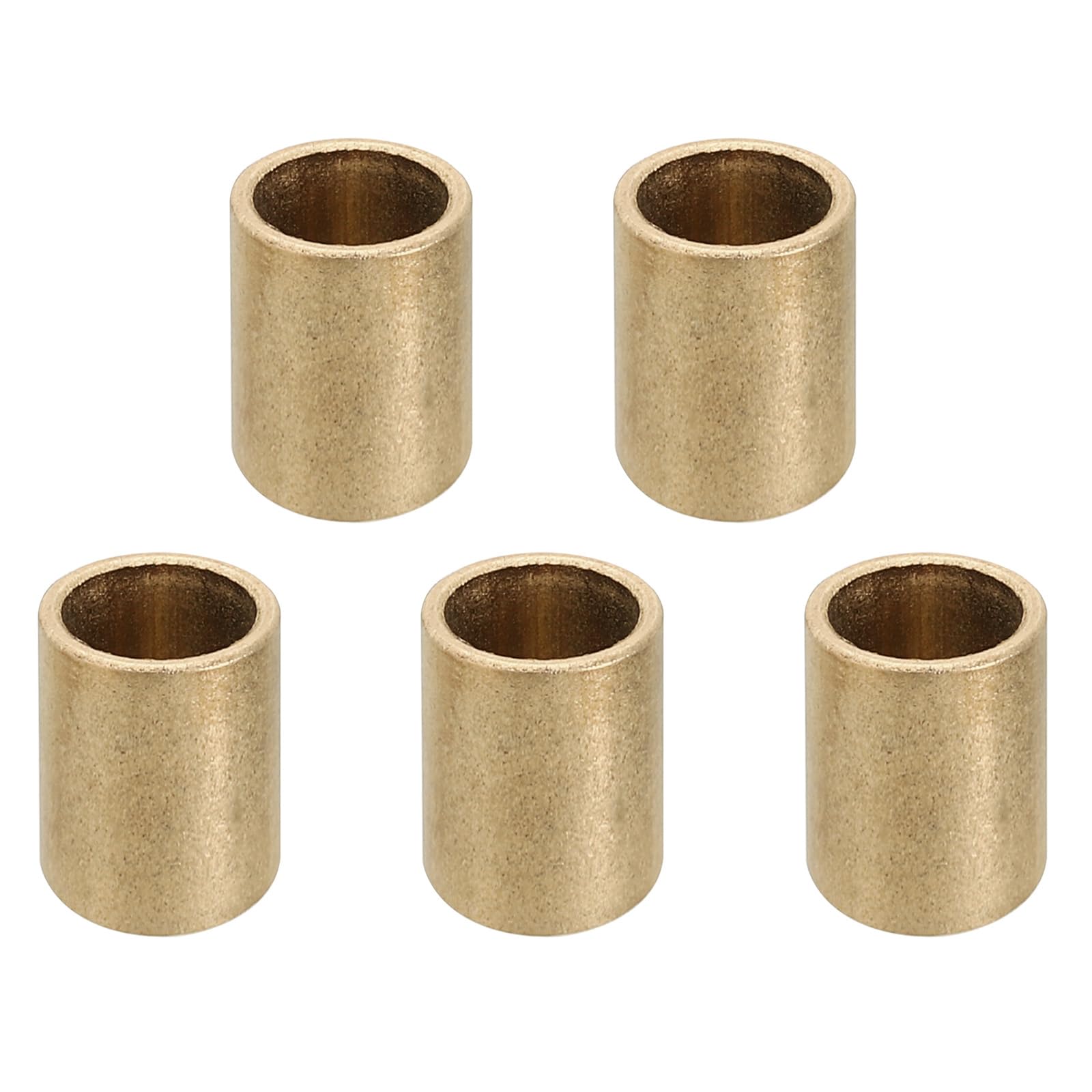 PATIKIL M8 Brass Spacers, 5 Pcs Metal Spacer Brass 8mm ID x 10mm OD x 15mm L Brass Spacers Screw Standoff for 5/16 Inch or M8 Screw