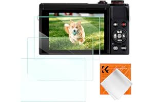 K&F Concept Screen Protector for Canon G9X II, G9X, G7X II, G7X, G5X II, G5X Camera Accessories 3 Pack, 0.3mm 9H Hardness Tem