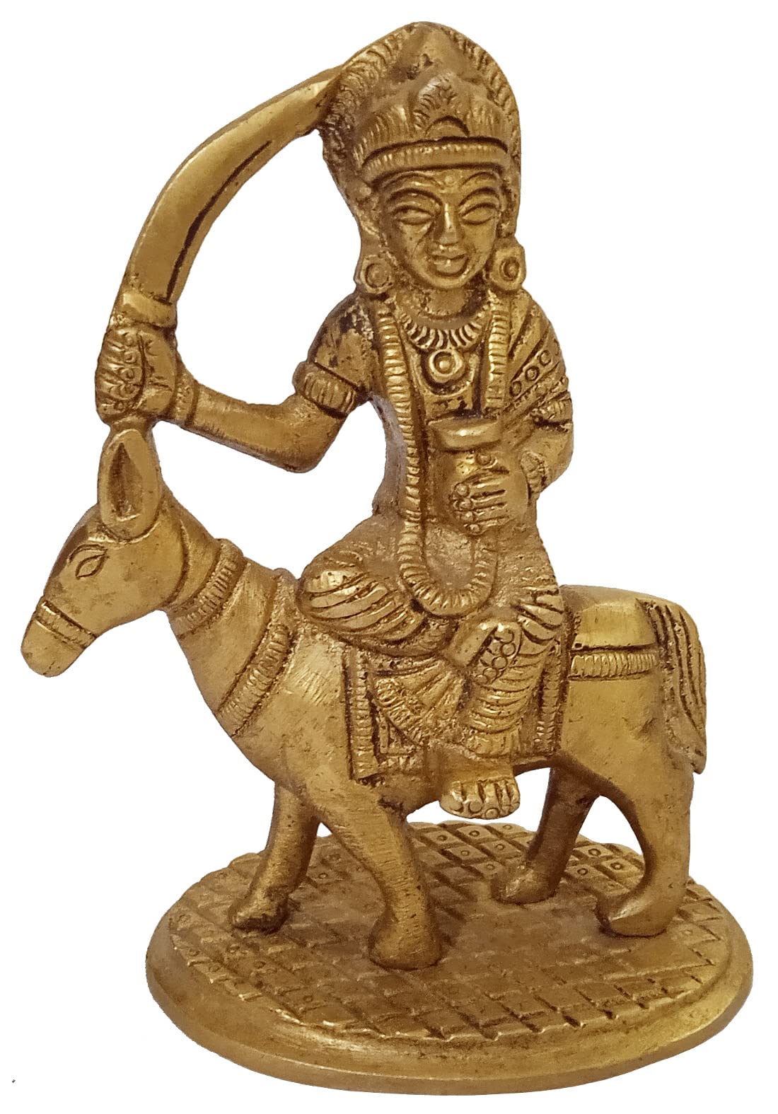 Purpledip Brass Idol Sheetla (Sitala Or Seetla) Mata: Incarnation Of Parvati (12613)