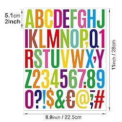 1000 Pcs Waterproof 2" Vinyl Alphabet & Number