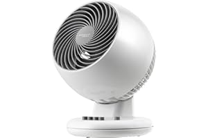 IRIS USA WOOZOO Fan, Oscillating Desk Fan, Table Air Circulator, Fan for Bedroom, 3 Speeds, 74ft Max Air Distance, 13 Inches, 112° Adjustable Tilt, 35 db Low Noise, White