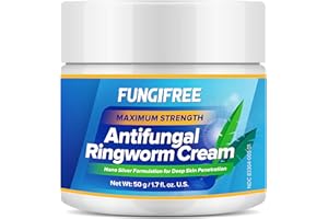 FUNGIFREE Antifungal Ringworm Cream Extra Strength Antifungal Cream for Stubborn Ringworm, Jock Itch, Eczema, Psoriasis, Athletes Foot, Fast Itchy Relief, Advanced Anti Fungal Cream for Skin