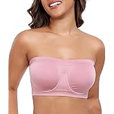 DotVol Women's Underwire Bralette Non Padded Bandeau Tube Top Multiway Bra