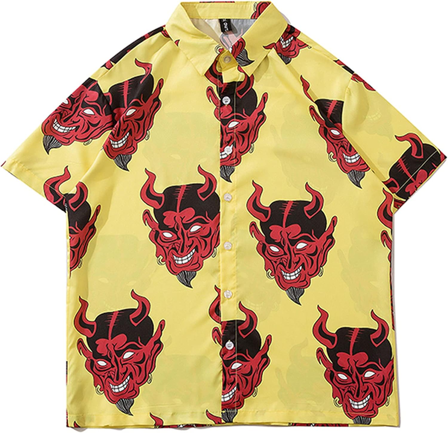 devil button up shirt