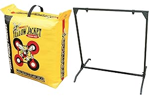 Morrell Yellow Jacket 19lb Portable Adult Field Archery Bag Target with HME Products Bowhunting Archery Range Practice Shooting 30in Bag Target Stand