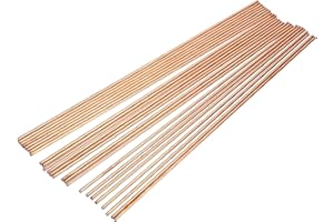 OGANAZI 25PCS Pure Copper Rods, 99.99% High Purity Solid Copper Bar, Bare Copper Rod Metal Round Rod with 300 mm Length and 3 mm Diameter for Electroplating and Plating, Metal DIY Craft Project