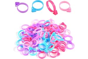 60pcs Pastry Bag Ties, Reusable Silicone Piping Bag Clips for Baking Decorating Icing Bags Seals for Cupcakes Cookies Pastry 