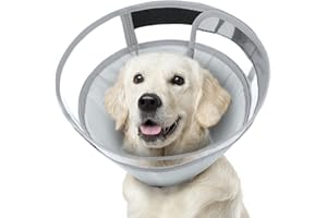 MANIFICENT Soft Dog Cone Collar for Dog After Surgery, Anti Bend Dog Cone for Medium Large Dog, e Cone Collar Prevent Pet Puppy Bite Licking Scratching Touching, After Surgery, Wound Care, Spay, Neuter L