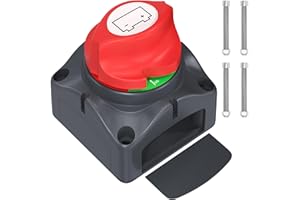 Joinfworld Interrupteur de déconnexion de batterie 12 V-48 V étanche pour voiture, bateau, camping-car, VTT, UTV