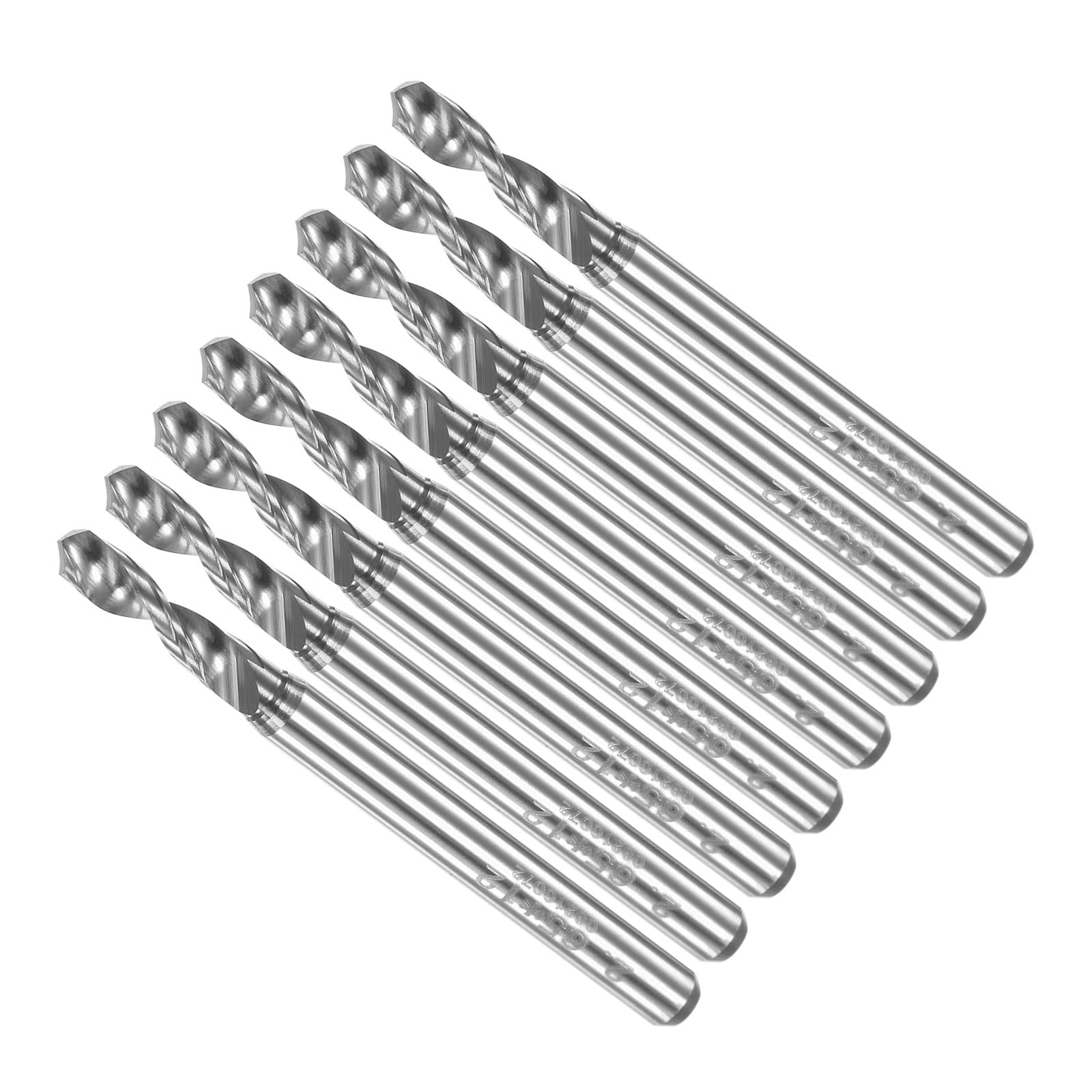 CoCud PCB Drill Bits, 2.65mm Diameter 1/8" Shank, Solid Tungsten Carbide Precision Drilling - (Applications: for Print Circuit Board CNC Engraving), 8-Pieces