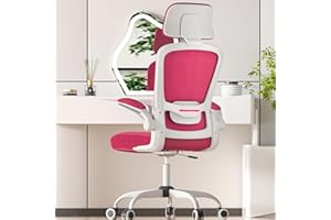 Mimoglad Office Chair, Comfy Desk Chair - High Back Ergonomic Computer Chair with Adjustable Lumbar Support & Headrest, Flip-