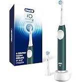 Oral-B Rechargeable Electric Toothbrush, iO2 Starter Kit, 3 Cleaning Modes, Automatic Pressure Sensor to Protect Gums, 2 Brush Heads, Forest Green