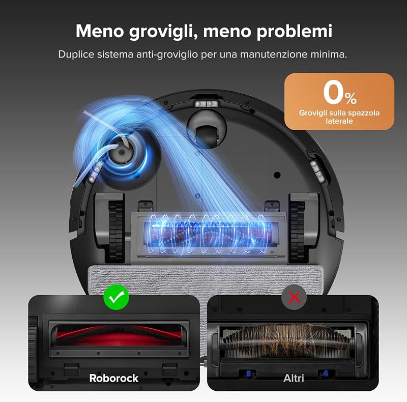 Q10 S5+ Set Robot Aspirapolvere 10.000Pa, Panno Sollevabile, Nero
