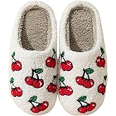 QQGB Women's Men's Cute Fuzzy Heart Slippers Memory Foam Fluffy Couple Slippers Cozy House Indoor Outdoor Shoes