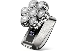 TEPOTZ Head Shavers for Bald Men, 7D Electric Razor for Men, Waterproof Dry/Wet, Detachable Head Shaver, 5-in-1 Pro Grooming 