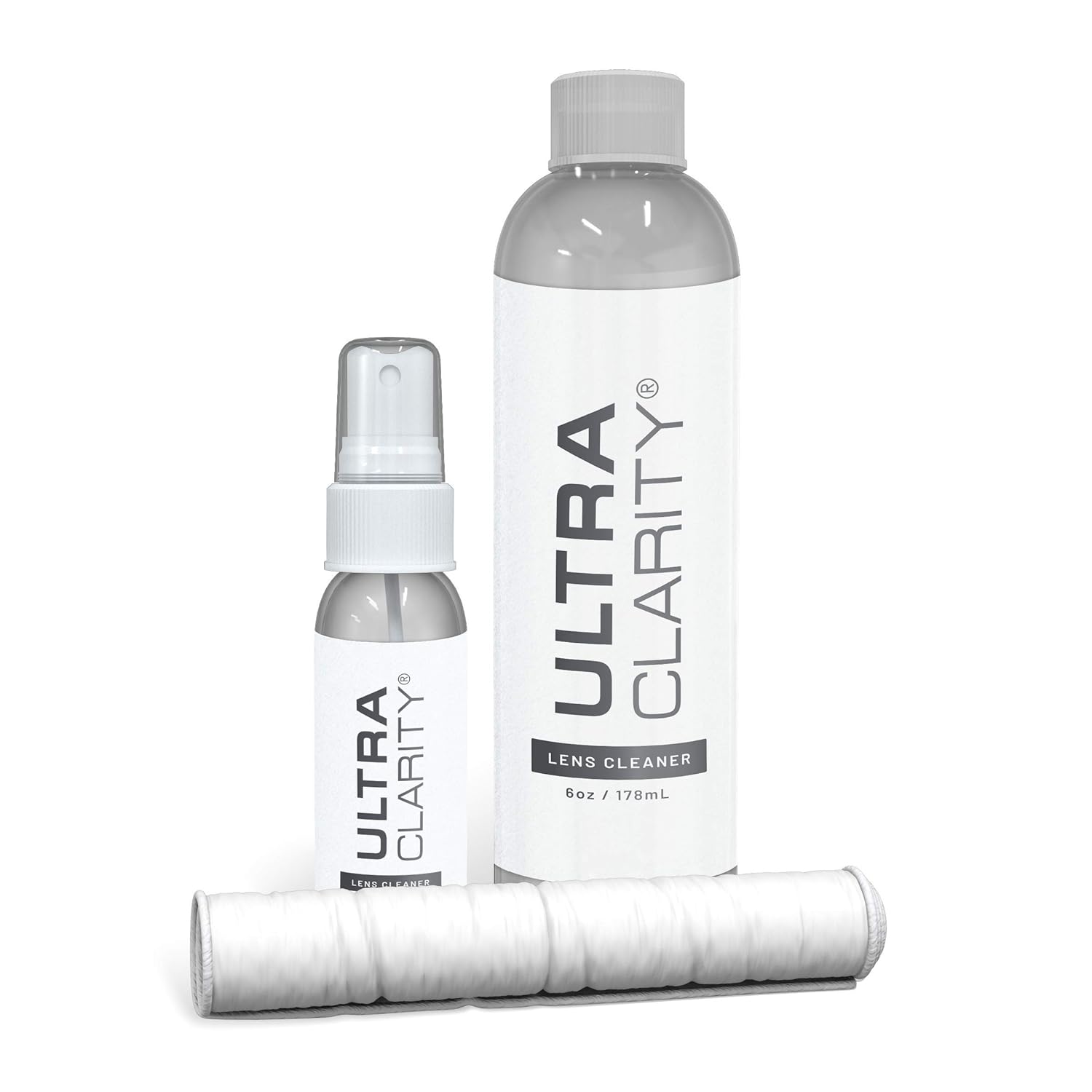 Buy Ultra Clarity Lens Cleaner 1 oz Spray Bottle and 6 oz Refill Bottle, Biodegradable Lens