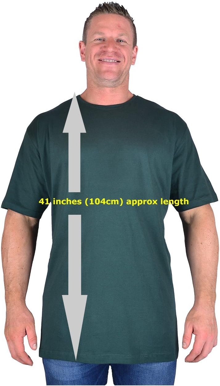 Big Mens Bottle Green Tall T Shirt/Nightshirt XL 2XL 3XL 4XL 5XL 6XL 7XL 8XL