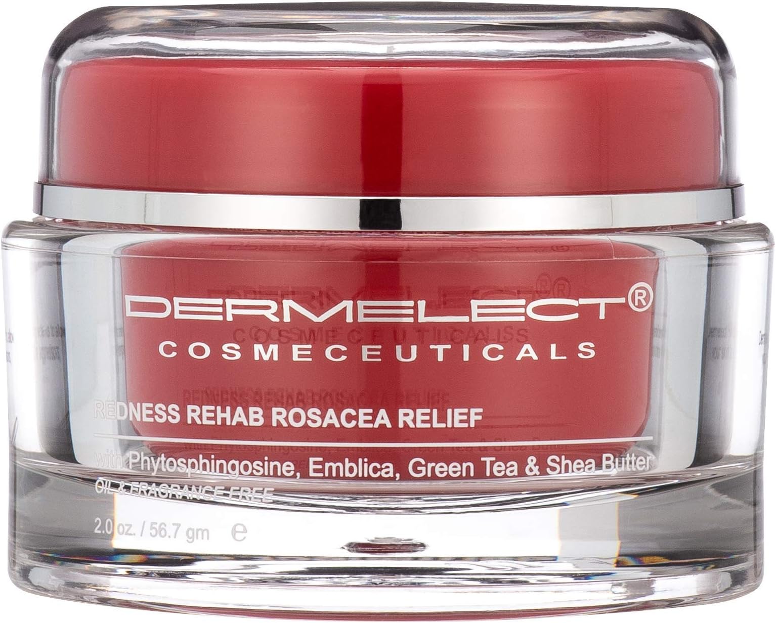Dermelect Redness Rehab Rosacea Relief Anti Aging Cream with Phytosphingosine, Emblica, Allantoin, Licorice Root, Hydrating for Redness Rosacea Eczema Uneven Skintone Sensitive Skin Dryness 1.7 oz