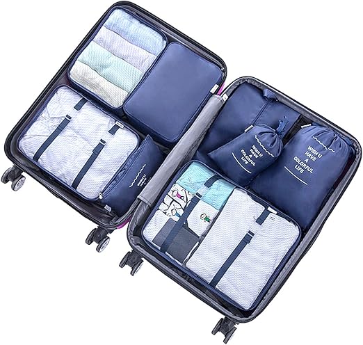 Walsilk 8 Set Verpackungswürfel, Packing Cube,Travel Gepäck Organizer