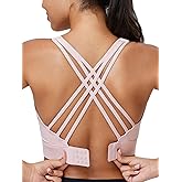 High Impact Sports Bra for Women High Support Molded Cups Strappy Women’s Sports Bra for Workout,Training and Running