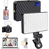 MACTREM 168 LED Selfie Light for iPhone,Portable Phone Light Clip, 3000Mah 3 Modes Rechargeable Alix Earle Lighting for Video