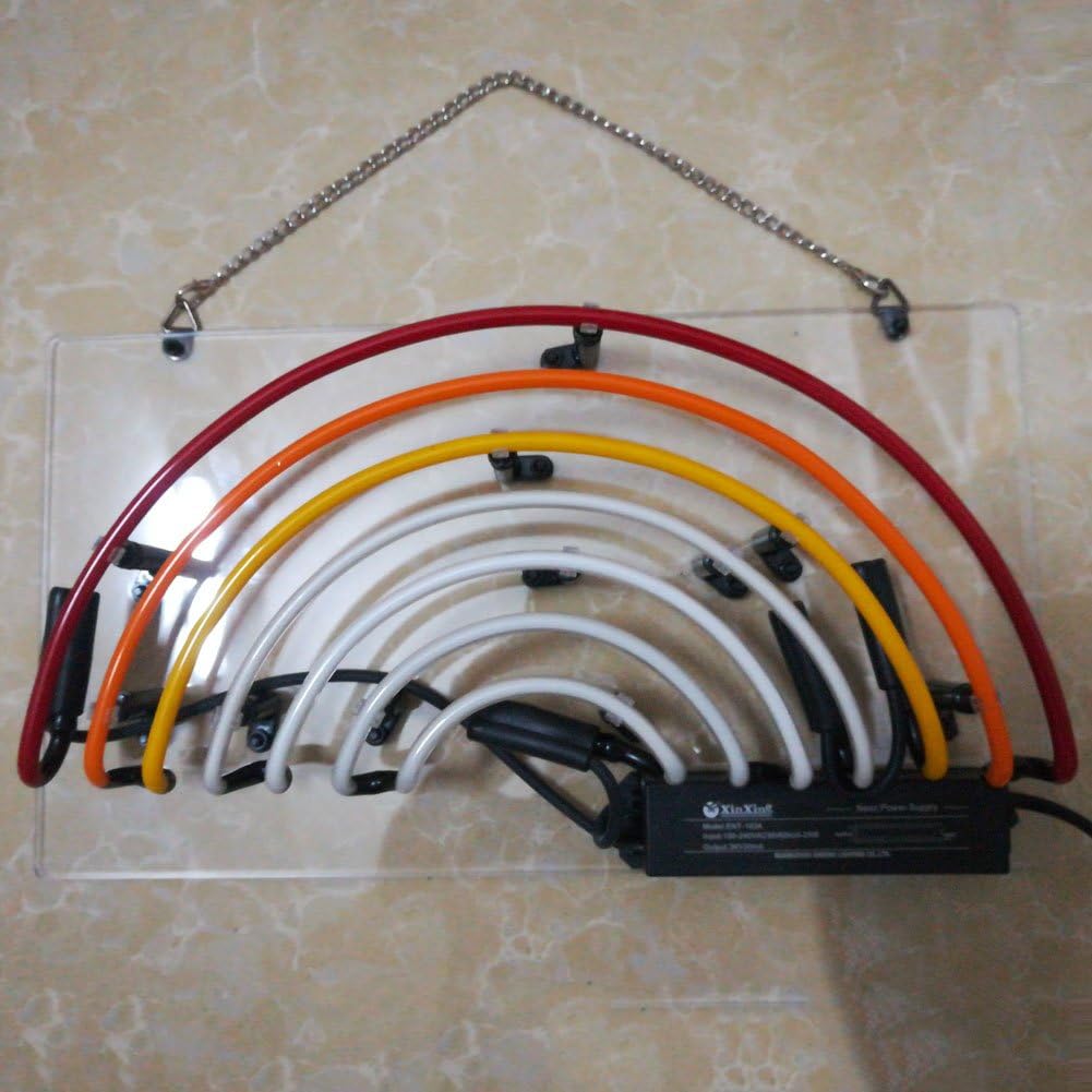 Mugua 'Rainbow ' Neon Signs Real Glass Handmade Shaped Night Light Wall Decor for Chistmas,Birthday Party,Kids Room - Image 3